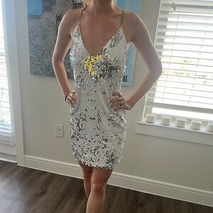 Girls On Film ASOS sequin dress